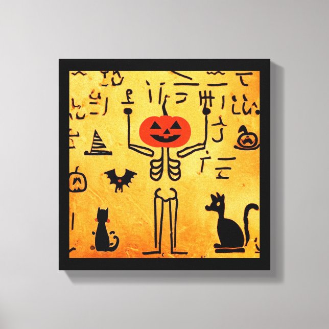 Impressão Em Tela Halloween Egípcio 4 (Frente)