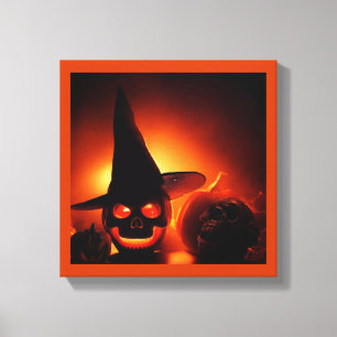 Impressão Em Tela Halloween - Jack-O-Lanterns 5