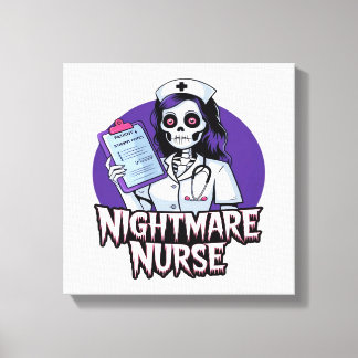 Impressão Em Tela Halloween Nightmare Nurse Classic T-Shirt