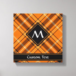 Impressão Em Tela Halloween Orange Tartan