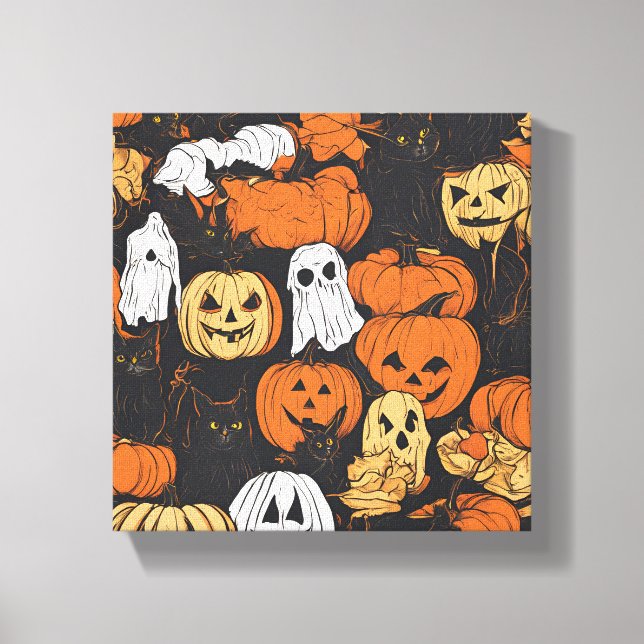 Impressão Em Tela Halloween Pumpkin (Frente)