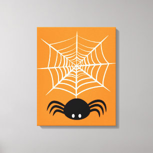 Impressão Em Tela Halloween Spider Web