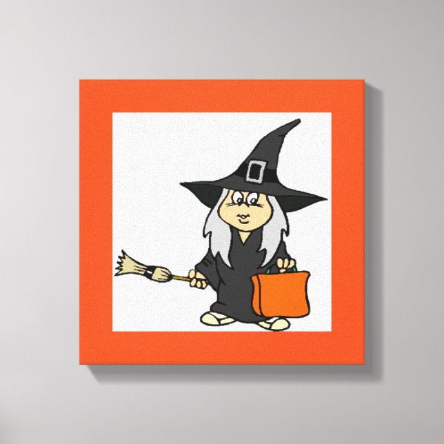 IMPRESSÃO EM TELA HALLOWEEN WITCH (Frente)