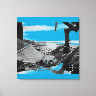 Impressão Em Tela Hammock de pedra B da ilha+W