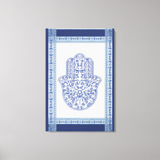 Impressão Em Tela hamsa*tunis*morocco*henna*azul