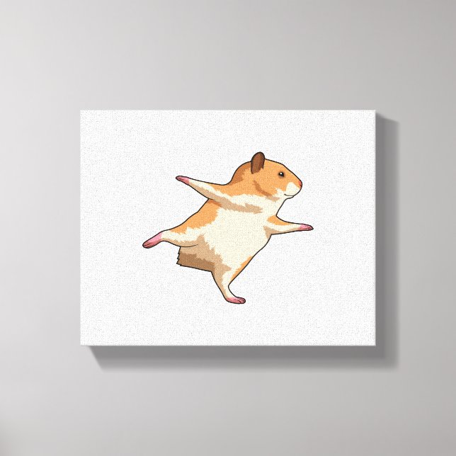 Impressão Em Tela Hamster nas Pernas Estressantes de Yoga (Frente)