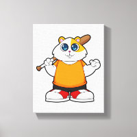 Hamster no Baseball com Baco de Baseball