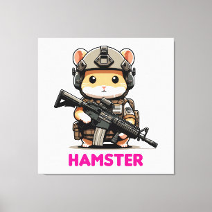 Impressão Em Tela Hamster Tático