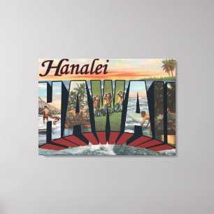 Impressão Em Tela Hanalei, Havaí - grandes cenas da letra