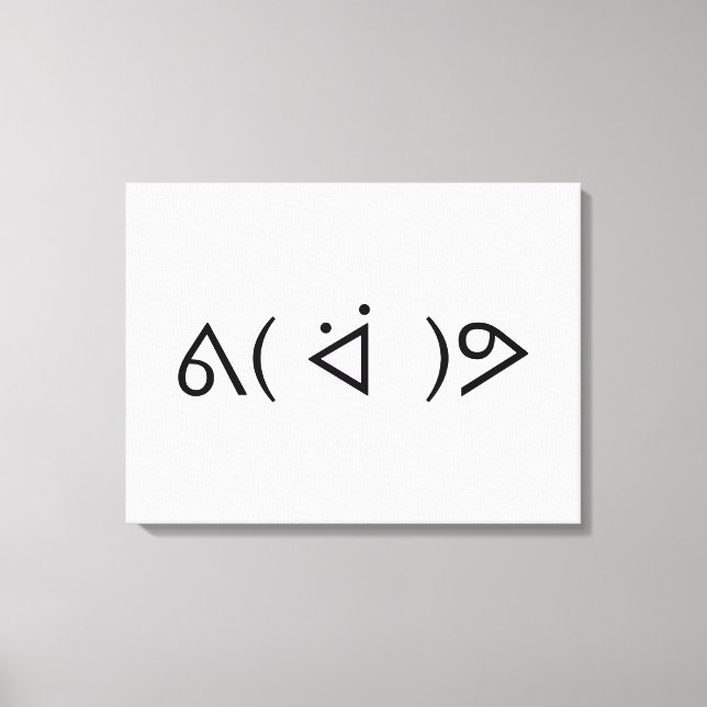 Impressão Em Tela Happy Gary ᕕ( ᐛ )ᕗ Memória Emoticon Emoji Texto Ar (Frente)