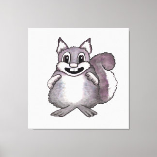 Impressão Em Tela Happy Squirrel Cartoon Drawing 