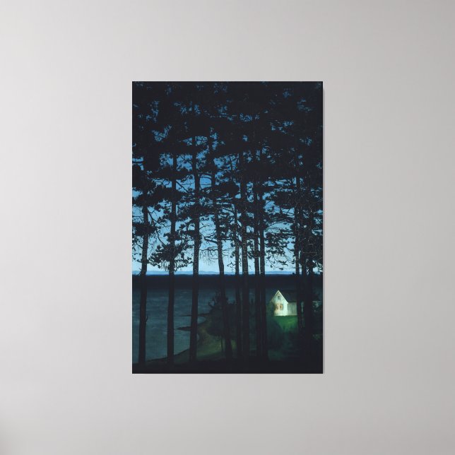 Impressão Em Tela Harald Oscar Sohlberg - Algodão do pescador (1899) (Frente)