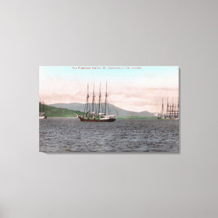 Impressão Em Tela Harborview de Bay e Tamalpais