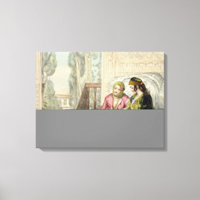 Impressão Em Tela Harem, prato 1 de 'Ilustrações de Constante (Frente)