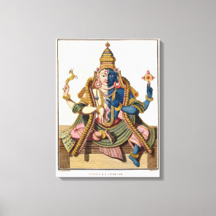 Impressão Em Tela Hari-Hara, da "viagem Indes auxiliar e de um