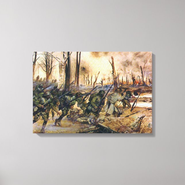 Impressão Em Tela Harlem Hell Fighters Séchault H. Charles McBarron (Frente)