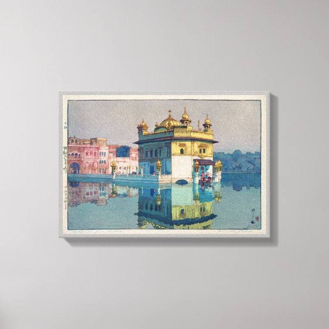 Impressão Em Tela Harmandir Sahib (Templo do Ouro), Hiroshi Yoshida (Frente)