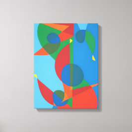 Impressão em Tela Harmonia Azul Abstrata