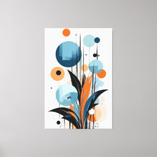 Impressão Em Tela Harmonia Botânica abstrato