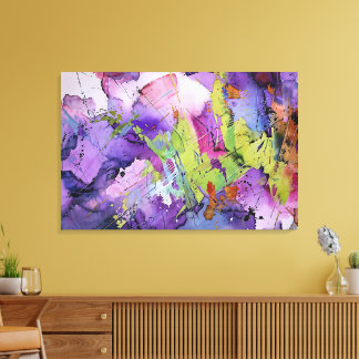 Impressão Em Tela "Harmonia Chaótica" Arte Abstrato Contemporânea