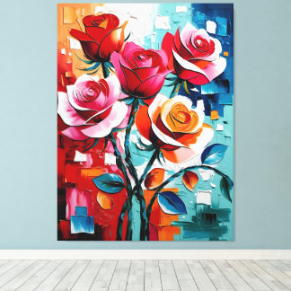 Impressão Em Tela Harmonia vívida de Rosa