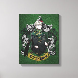 Impressão Em Tela HARRY POTTER™   Anime Draco Malfoy House Crest
