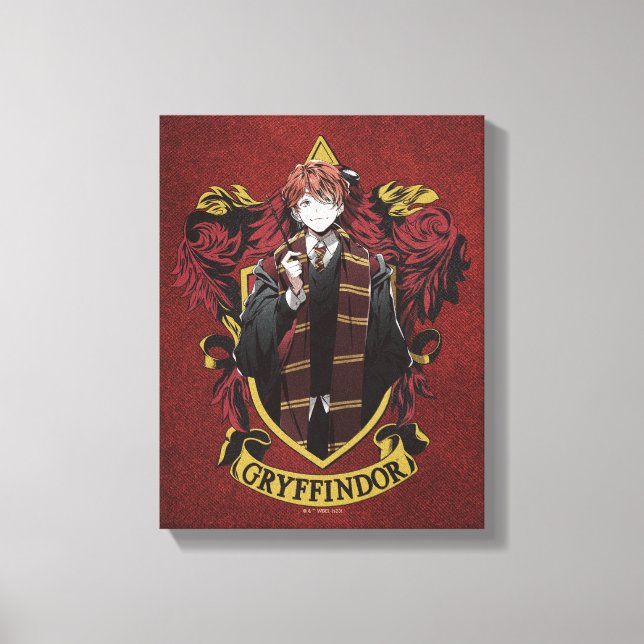 Impressão Em Tela HARRY POTTER™ | Anime Ron Weasley House Crest (Frente)