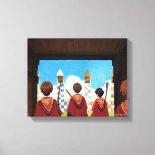 Impressão Em Tela HARRY POTTER™ e a equipe GRYFFINDOR™ QUIDDITCH™