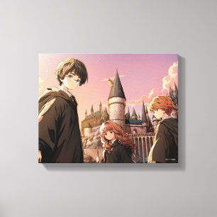 Impressão Em Tela HARRY POTTER™ Hermione & Ron HOGWARTS™ Cena de Ani