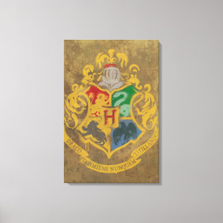 Impressão Em Tela Harry Potter | Hogwarts Crest - Preto e Branco