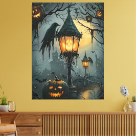 Impressão Em Tela Haunted Hollow – Noite de Halloween