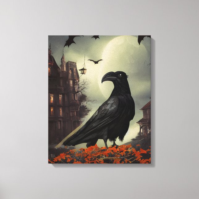 Impressão Em Tela Haunted House Raven (Frente)