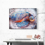 Impressão Em Tela Hawaii Honi Sea Turtle Close-up Foto Relax Script<br><div class="desc">"Relaxe." As tartarugas marinhas certamente sabem como relaxar ao sol. Volte para os calorosos suspiros das Ilhas Havaianas sempre que você olha para esta espantosa arte de canvas de tartaruga marinha. Faz um presente de excelente para alguém especial! Você pode personalizar facilmente esta arte de parede e eu também ofereço...</div>
