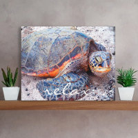 Hawaii Honu Sea Turtle Beach Foto de close-up Rela
