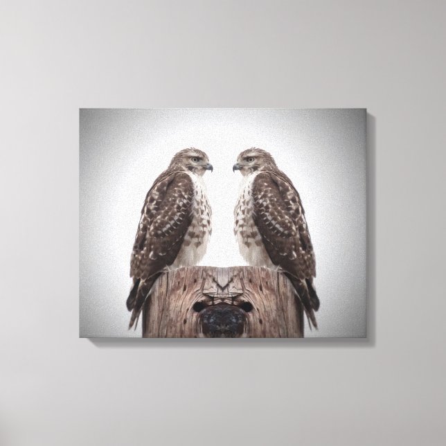 Impressão Em Tela Hawks em um posto (Frente)