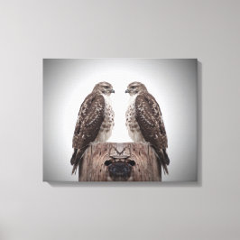 Impressão Em Tela Hawks em um posto