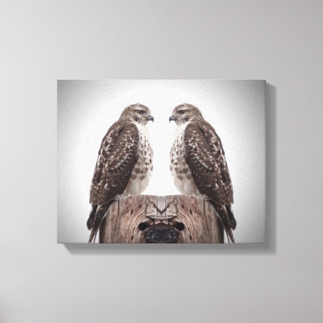 Impressão Em Tela Hawks em um posto (Frente)