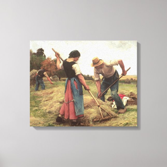 Impressão Em Tela Haymaking, 1880 (Frente)