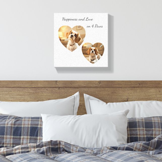 Impressão Em Tela Heart-Shaped Dog Design – “Happiness on Four Paws” (Insitu(Quarto))