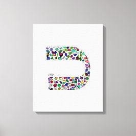 Impressão Em Tela Hebraico - Letra 'CHAF'