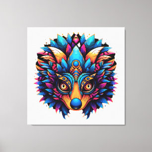 Impressão Em Tela Hedgehog - Pop de Arte Colorida