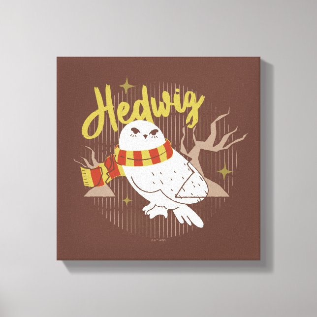 Impressão Em Tela Hedwig Whimsical Forest Drawing (Frente)