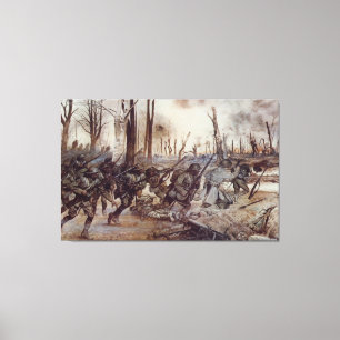 Impressão Em Tela Hell Fighters From Harlem by H. Charles McBarron