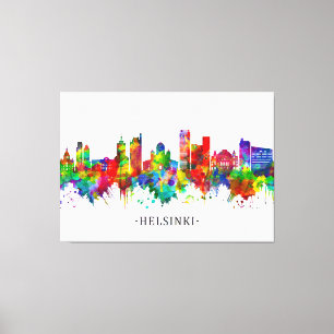 Impressão Em Tela Helsínquia Finlândia Skyline