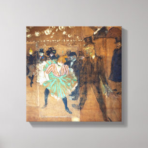 Impressão Em Tela Henri de Toulouse-Lautrec - Dança no Rouge