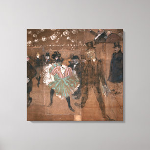 Impressão Em Tela Henri de Toulouse-Lautrec   que dançam no vermelh