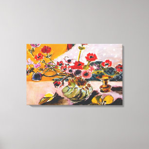 Impressão Em Tela Henri Matisse - ANEMONES E CHINÊS VASE 1943