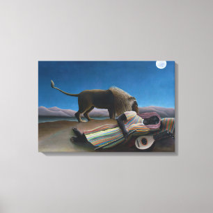 Impressão Em Tela Henri Rousseau - A Cigana Adormecida