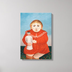 Impressão Em Tela Henri Rousseau - Criança com uma Doll