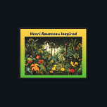 Impressão Em Tela Henri Rousseau inspirado<br><div class="desc">Veja esta bela imagem da floresta/selva inspirada por Henri Rousseau. Um famoso artista francês de uma era despedida. Fauve artista da década de 1800 não estava preocupado com detalhes menores em sua trabalho de arte. Eles queriam dar a sua arte uma aparência mais natural. A cor também foi muito importante...</div>